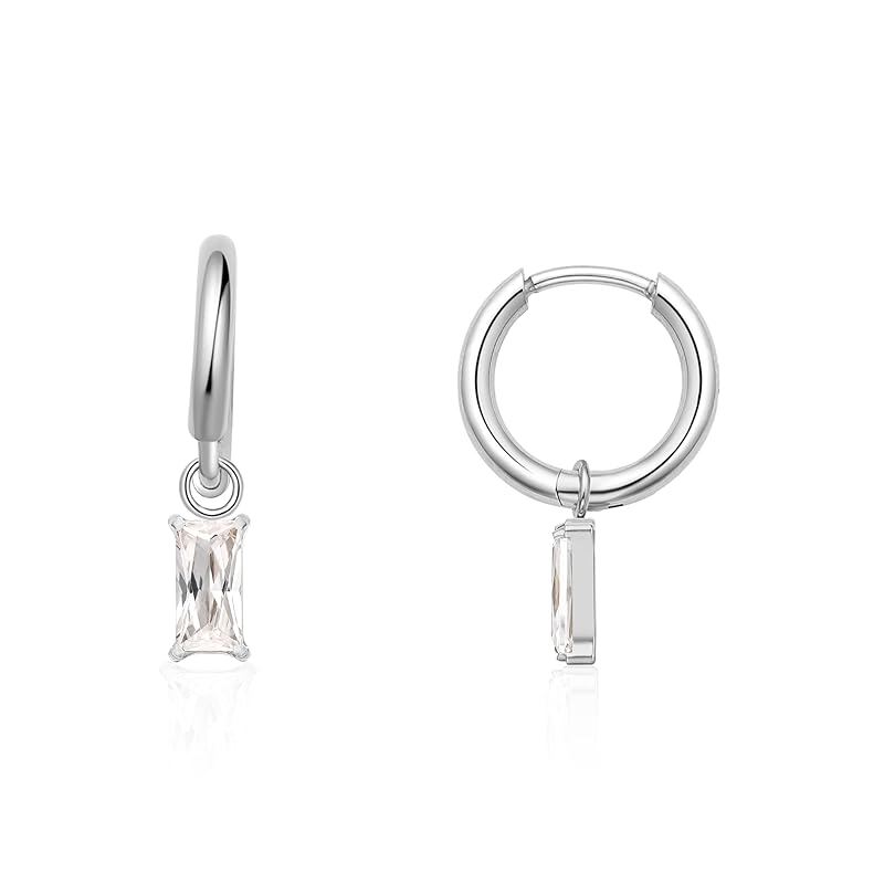 

Limerencia pure titanium hoop drop earrings ladies lightweight medical titanium earrings Compatible with metal allergies simple earrings