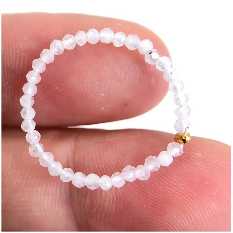 Anello con Pietra Naturale Agata cristallo quarzo zircone 2mm Multisfaccettato Gioielli regali adatti per uomo e donna