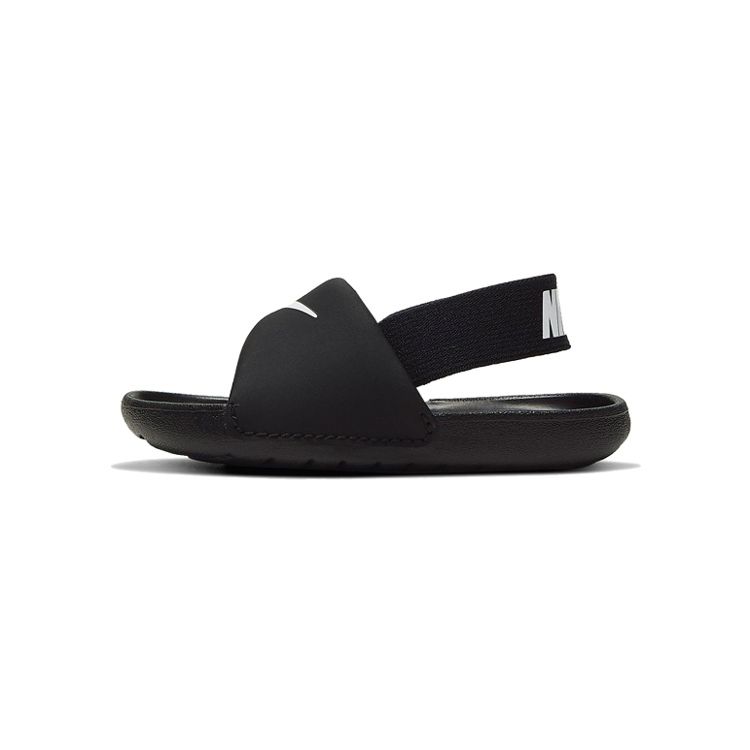 

Черные белые детские кроссовки Nike Kawa Slide TD BV1094-001