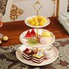 4 Set Of 3 Tier Cake Plate Stand Handle Hardware, 2 Styles Tiered