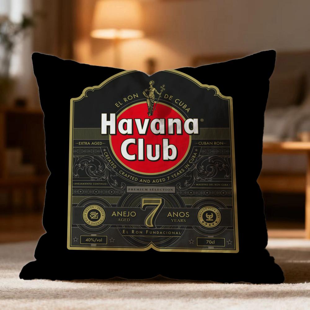 

Fashion H-HHavana Club Cushion Cover Soft Washable Pillow Case Multi-Scene for Couch Bed Travel Office Use 30cmx30cm