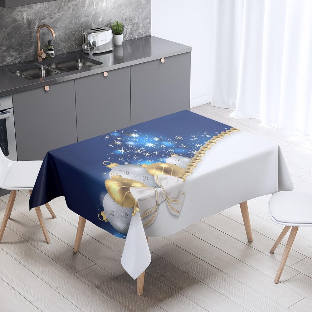 Christmas Tablecloth Coffee Table Table Cloth Holiday Gift Decoration Tarp