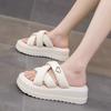 Internet Celebrity Popular Platform Slippers Women's Summer Wear 2025 New Super Fire High Heel Heightening Sandals Premium Feeling Sandals