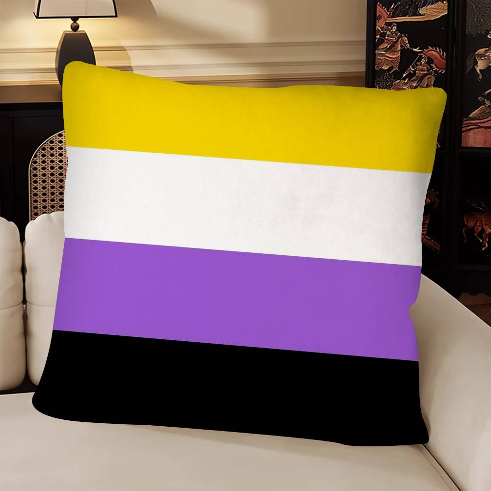 New Pride Bisexual Homosexual Pillow Case Fashion Square Pillowcase Bedroom Sofa Room Ins Decoration Leisure