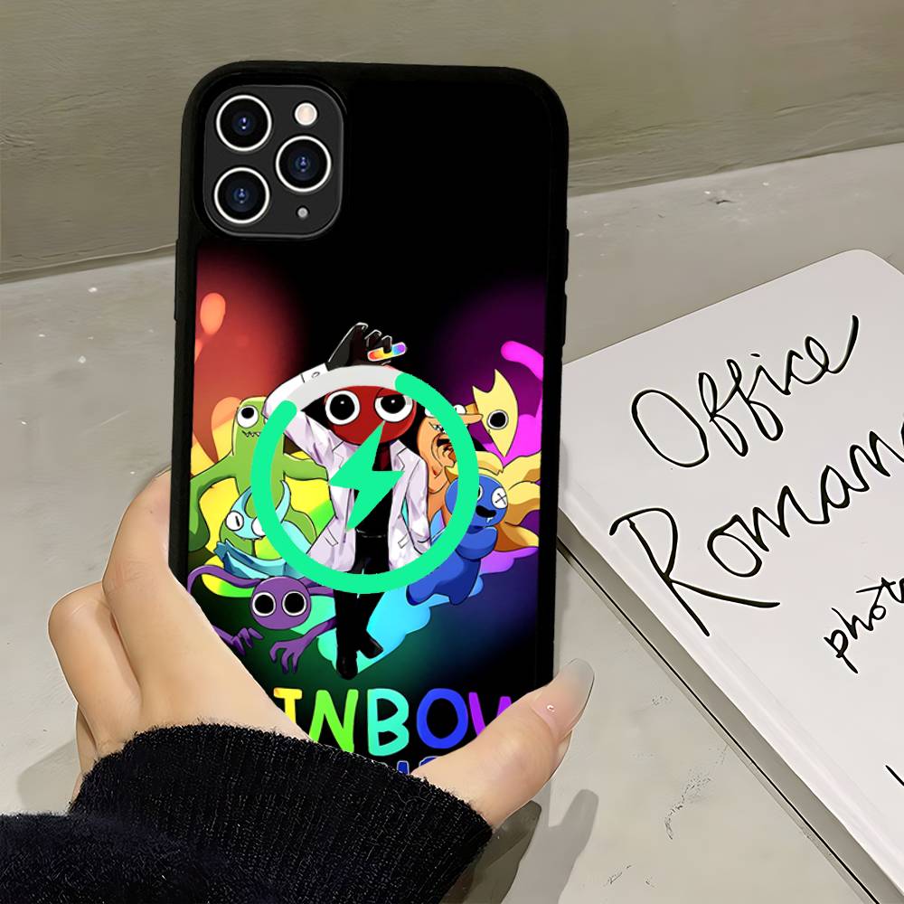 Cartoon R-Rainbow Friends For Magsafe Phone Case For IPhone 16 15 11 12 13 14 17 Pro Max Plus Magnetic Wireless Charge