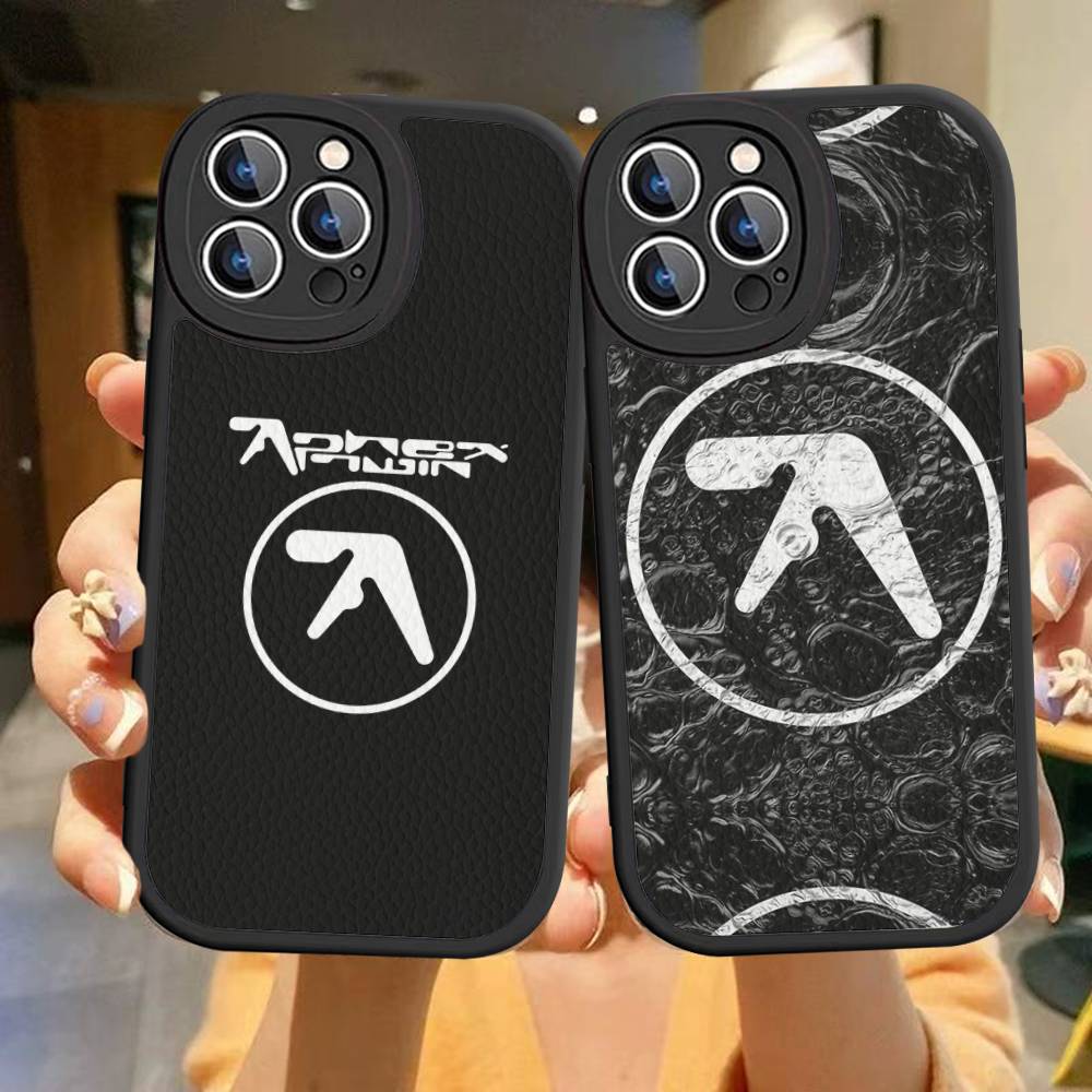 DJ A-Aphex T-Twins Leather Phone Case For iPhone 16 15 14 13 12 11 Pro Max Plus Cover