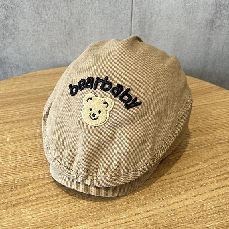 Children's Hat Cute Bear Beret Peaked Cap Baby Boys Girls Hats