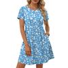 Dresses For Women Short Sleeve O Neck Casual Dresses Waist Maternity Dress With Pockets