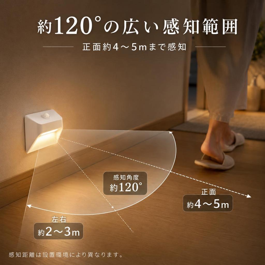Orihome Motion Sensor Light, Indoor Use, USB Rechargeable, 2200mAh High Capacity, Approximately 6 Months of Charging Without Recharging on Low