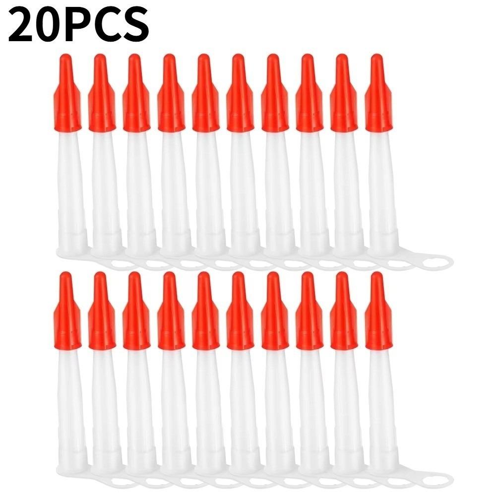 10/20Pcs Soft and Hard Caulking Nozzle Extension Plastic Tube with Cover Caulk Cap Caulk Saving Sealant Application