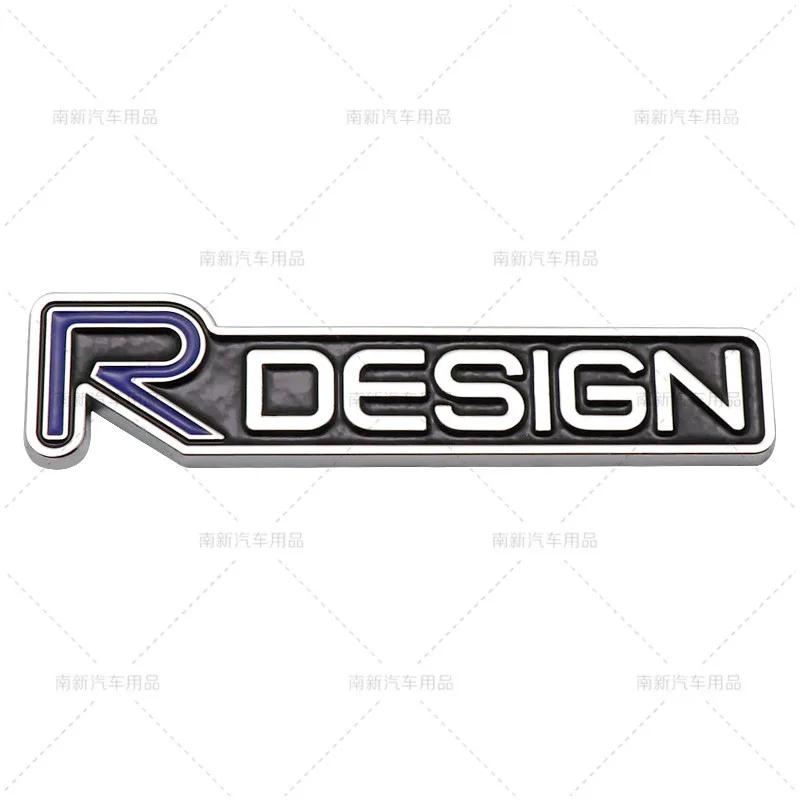 3D Metal Rdesign R Design Front Grill Car Badge Sticker Emblem Decal Decoration For XC40 XC60 XC90 V90 S90 S60 V60 V40 C70
