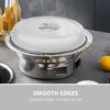 Stainless Steel Food Dome Cover with Ergonomic Handle for Cooking Grilling Serving Keeping Heat Oil Splash Prevention Household