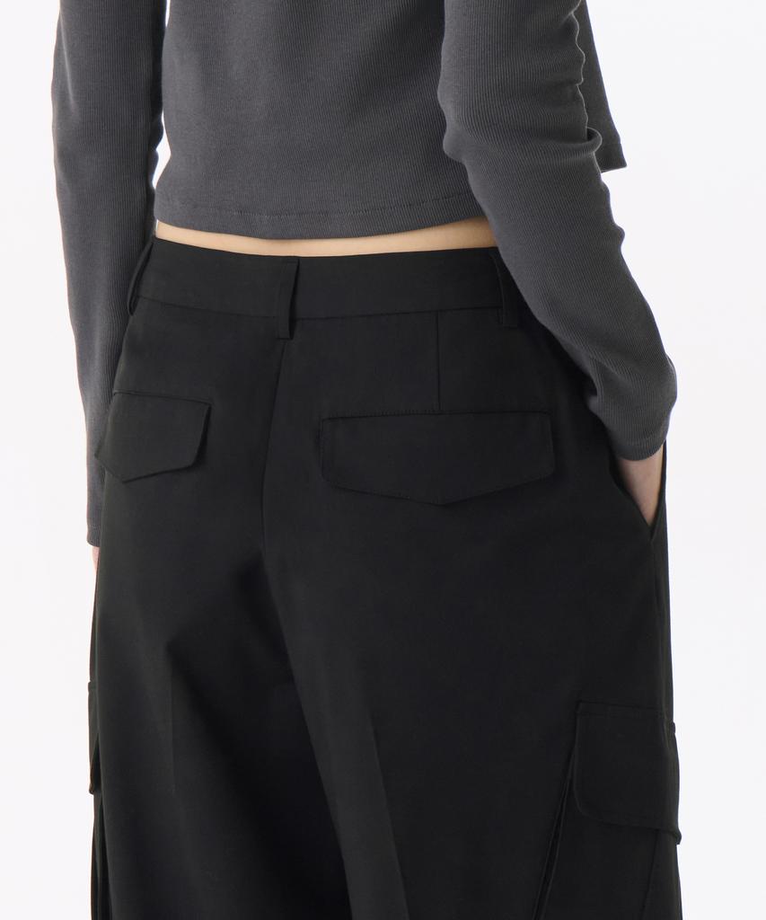 MUSINSA STANDARD WOMAN Women'S Parachute Cargo Slacks [Black]