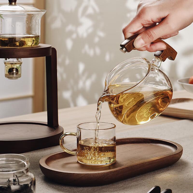 Geenas Automatic Magnetic Glass Tea Set