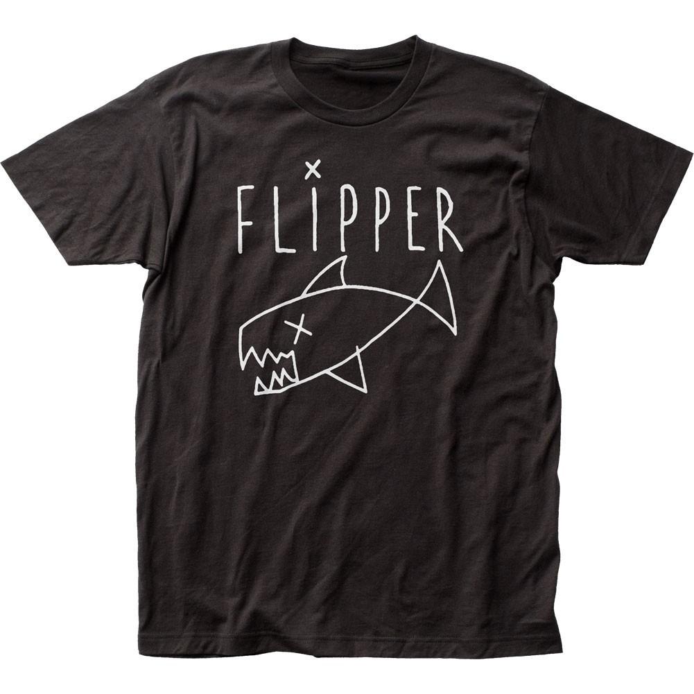 Flipper Logo Mens T Shirt Music Classic Concert Rock Band Tee New Black