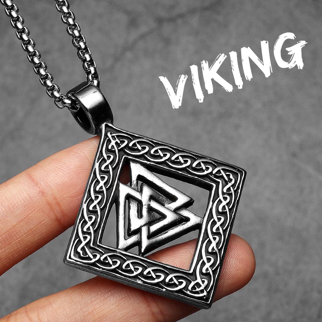 Retro Odin Viking Simple Men Necklaces Stainless Steel Pendant Chain Women Punk Fashion Jewelry New Accessories Gift