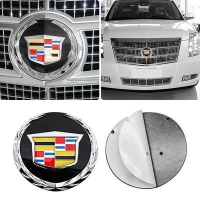 1pcs 142mm 3D ABS Car Front Emblem Grille Logo Sticker Badge Accessories For Escalade 2007-2014 Year
