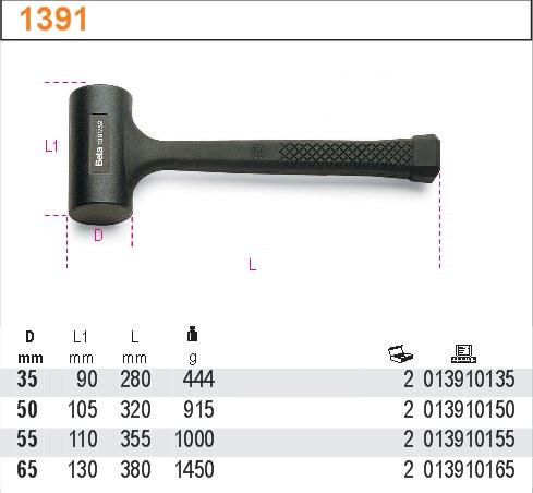 Rubber-Coated Reboltsless Hammer 35 Mm - Be 1391/35