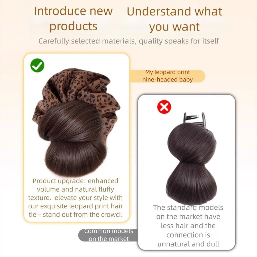 Elegant False Hair Pieces Claw Clip Ball Head Wig Korean Style Flower Bun Head Wig  Daily Use