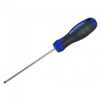 Soft Grip Screwdriver, Flared Slotted