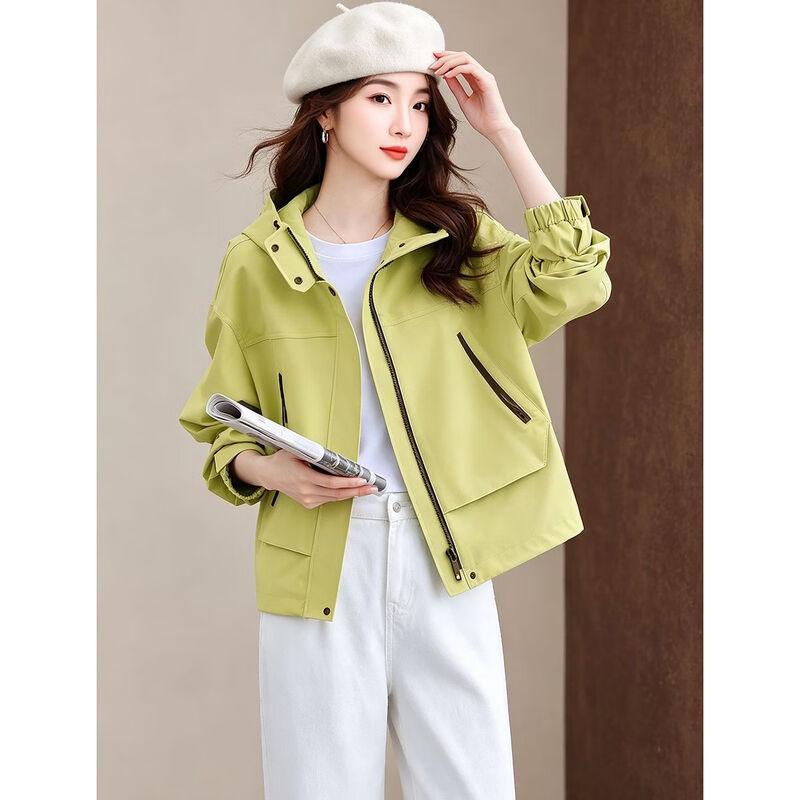 D.F.DEAR Korean Style Color-Block Hooded Zipper Jacket
