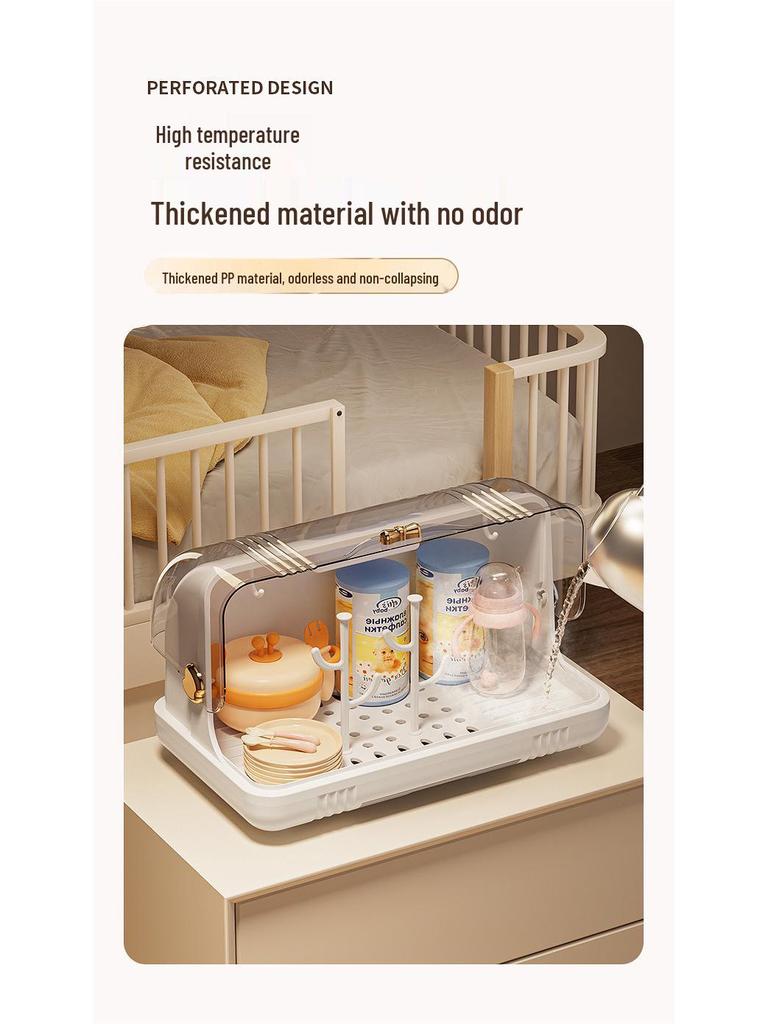 Flaschen- & Geschirrsterilisator-Aufbewahrungsständer mit staubdichter Abdeckung