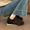 Cowhide Version Retro German Training Shoes Women's 2025 New Lace-up Casual Shoes Flat Shoes Muffin Board Shoes Shallow Mouth Women's Shoes
