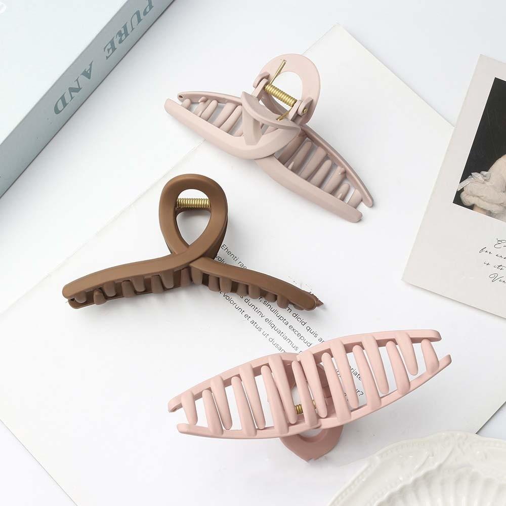 Cross Silicone Shark Clip Korean Style Solid Color Shark Clip Elastic Plastic Hair Claw  Party