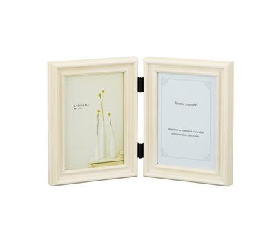 LADONNA AVANTI Wooden Photo Frame, Large, 2-Sided, White, DF44-LD-WH