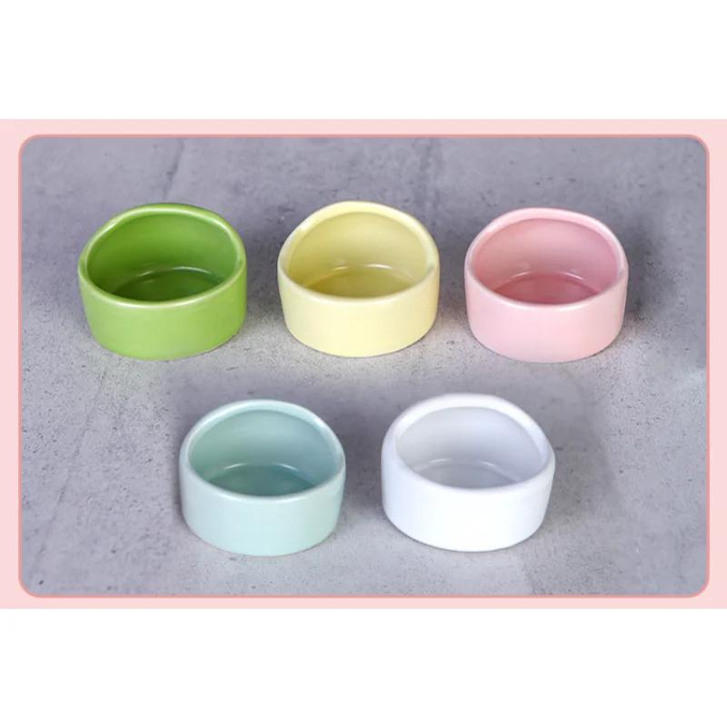 Ceramic Hamster Bowl Food Dish Non Tip Small Animal Bowl For Gerbil Chinchilla Rat Ferret Hedgehog Prevent Food Splashing