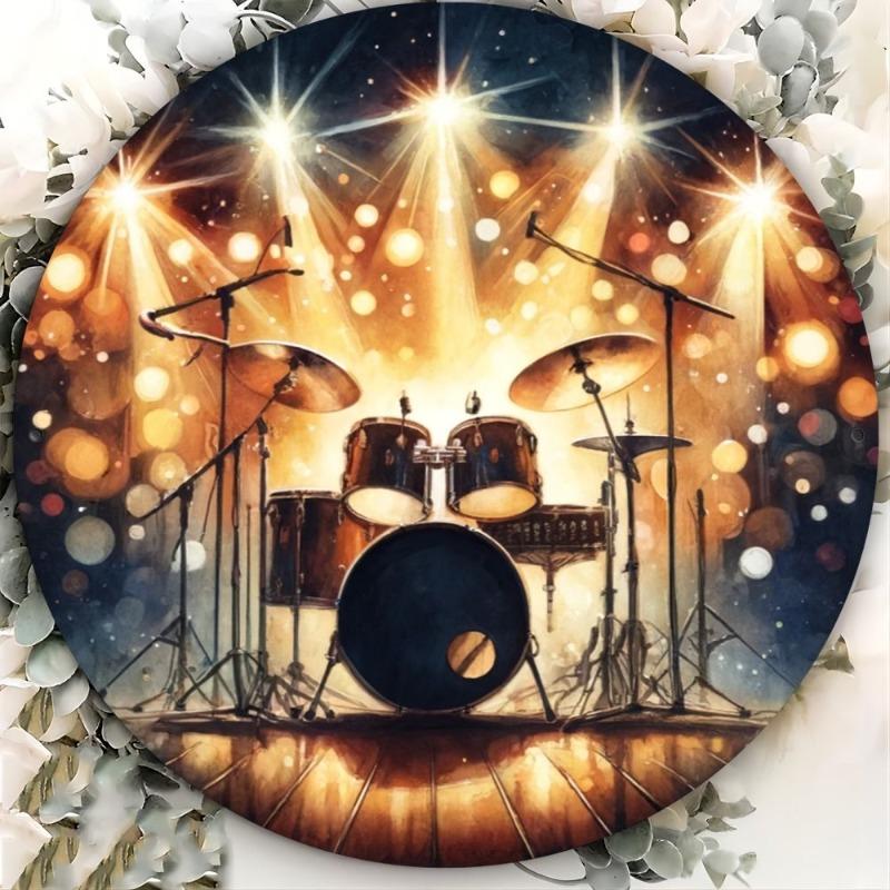 2D Flat Hanging Decorative Metal Sign Hand Painted Art