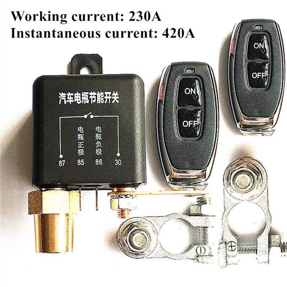 12V Car Battery Disconnector Relay Master Kill Switch W/Wireless Remote Control