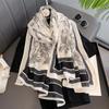 Luxury Floral Long Scarf For Women Elegant Thin Shawl Warps For Beach Ladies Hijab Neckerchief Soft Stain Scarves For Travel