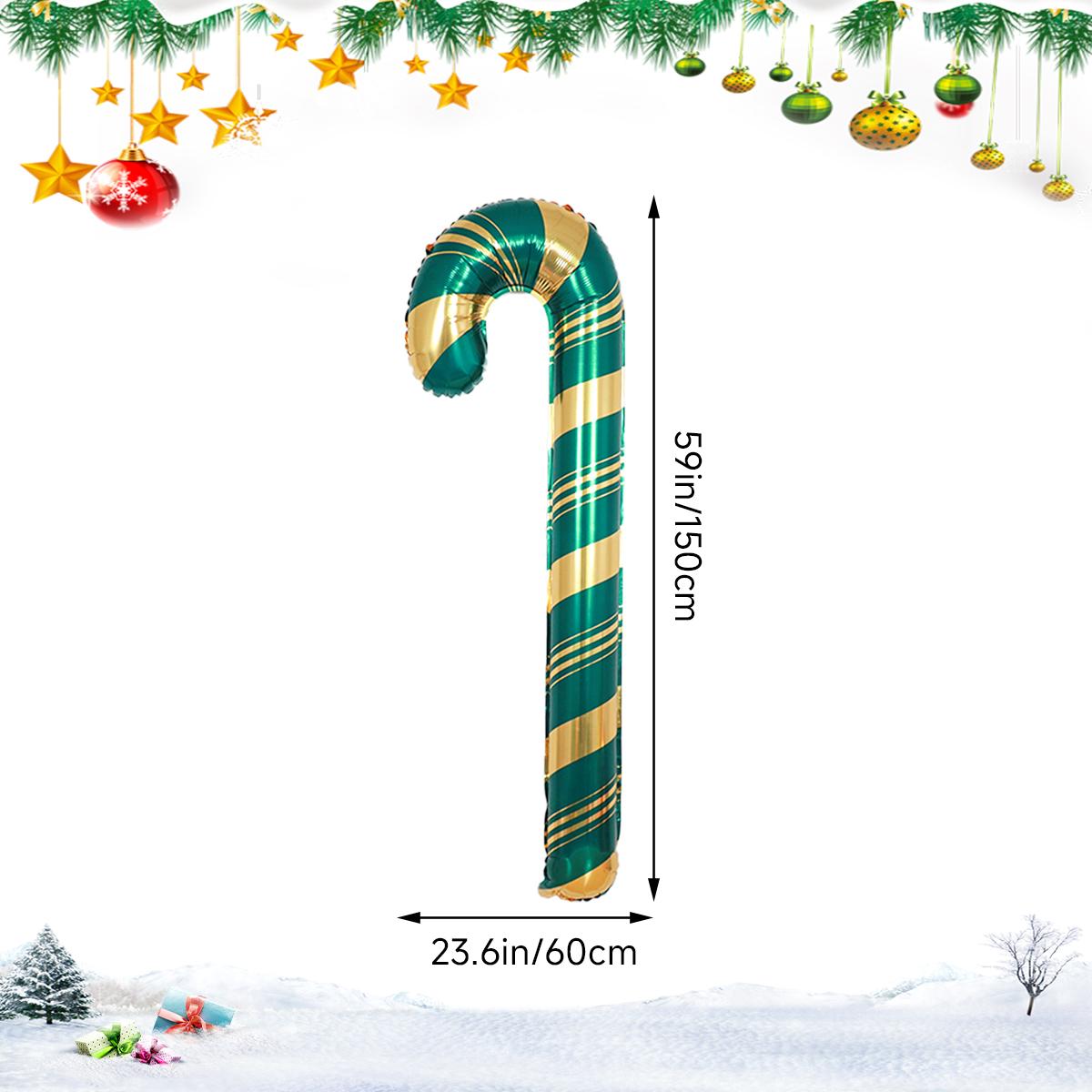 

1/3 шт. красных, зеленых и розовых больших рождественских воздушных шаров из алюминиевой фольги в форме леденцов, зимние принадлежности для рождественской вечеринки в канун Нового года Other