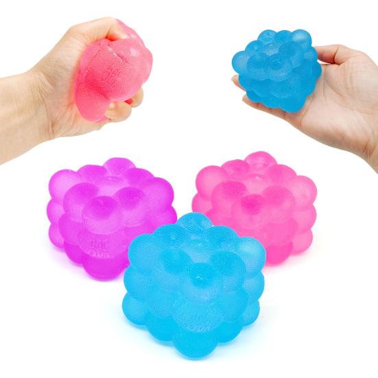Mini Round Cube Squeeze Toy Stress Anxiety Relief Grape Ice Cube Sensory Toy Teens Adults Portable Soft TPR Cube Pinch Toy