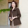 Mother Autumn Woolen Coat Women's New Western Style 50-year-old Middle-aged and Elderly Women's Short Lapel Temperament Short Coat
