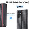 Carbon Fiber Leather Case for Samsung Galaxy S23 S22 Ultra S21 S20 FE S10 S9 S8 Plus Note20 Business Flip Card Slot Wallet Cover