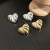 Irregular Fold Design Love Fashion Temperament Stud Earrings Niche Trend Autumn New Light Luxury Stud Earrings