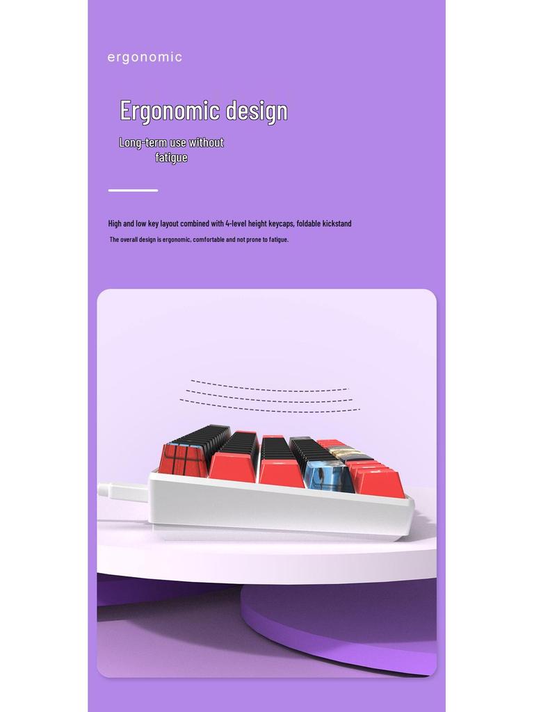 61-Key Mechanical Mini Keyboard for Gaming & Office - Blue, Black, Brown, Red Switches