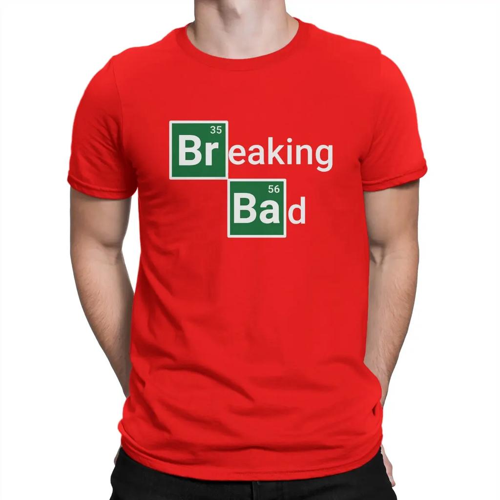 Men's T-Shirts Sign Vintage 100% Cotton Tees Short Sleeve B-Breaking Bad T Shirt Crewneck Clothes Summer