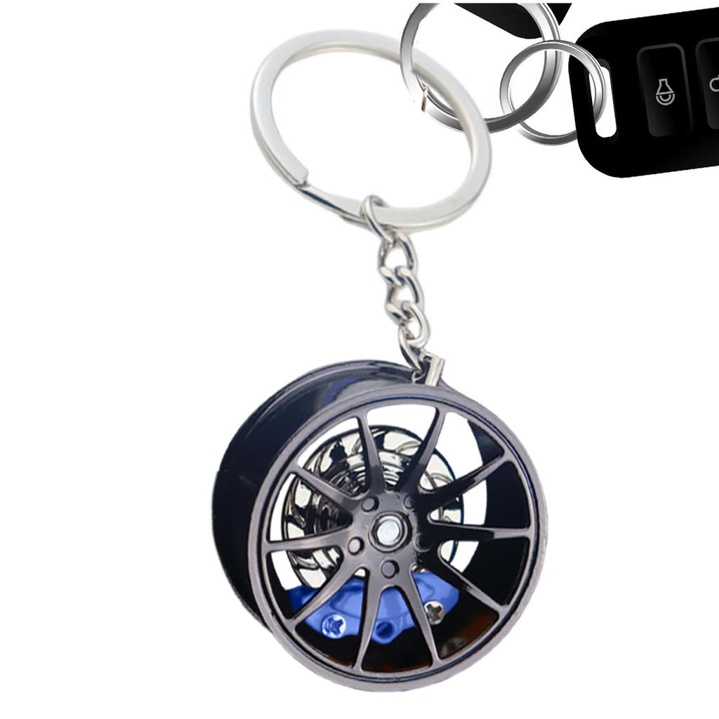 Wheel Hub Metal Keychain, Wheel Hub Keychain, Auto Parts Car Keychain, Creative Auto Parts