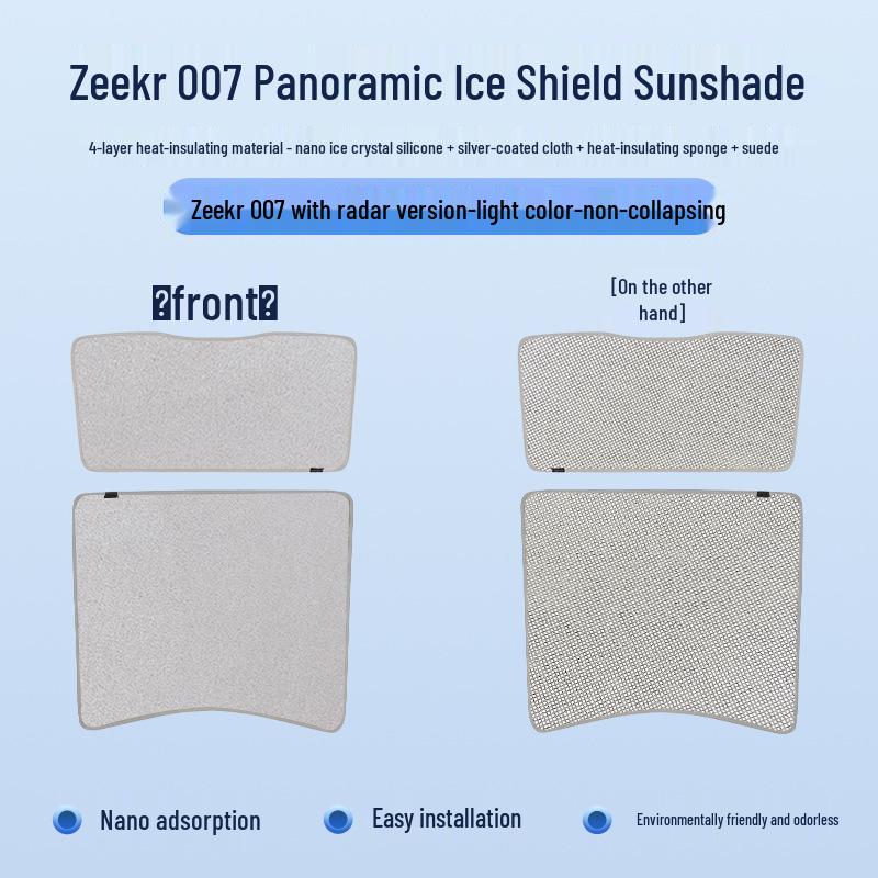Zeekr 007 Gen 3 Sunroof Ice Shield Suede Sunshade with Nanoadsorption