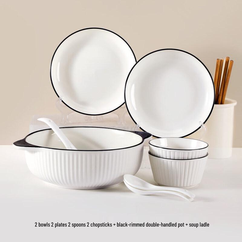 Qiwei Nordic Ceramic Dinnerware Set for Two