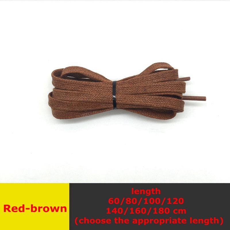 1 Pair Waxed Flat Shoelaces Leather Waterproof Casual Shoe Laces Unisex Boots Shoelace Length 60/80/100/120/140/160/180CM Laces