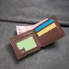 Men Bifold Wallet Slim Faux Leather Card Short Card Wallet Holder Pocket Wallet