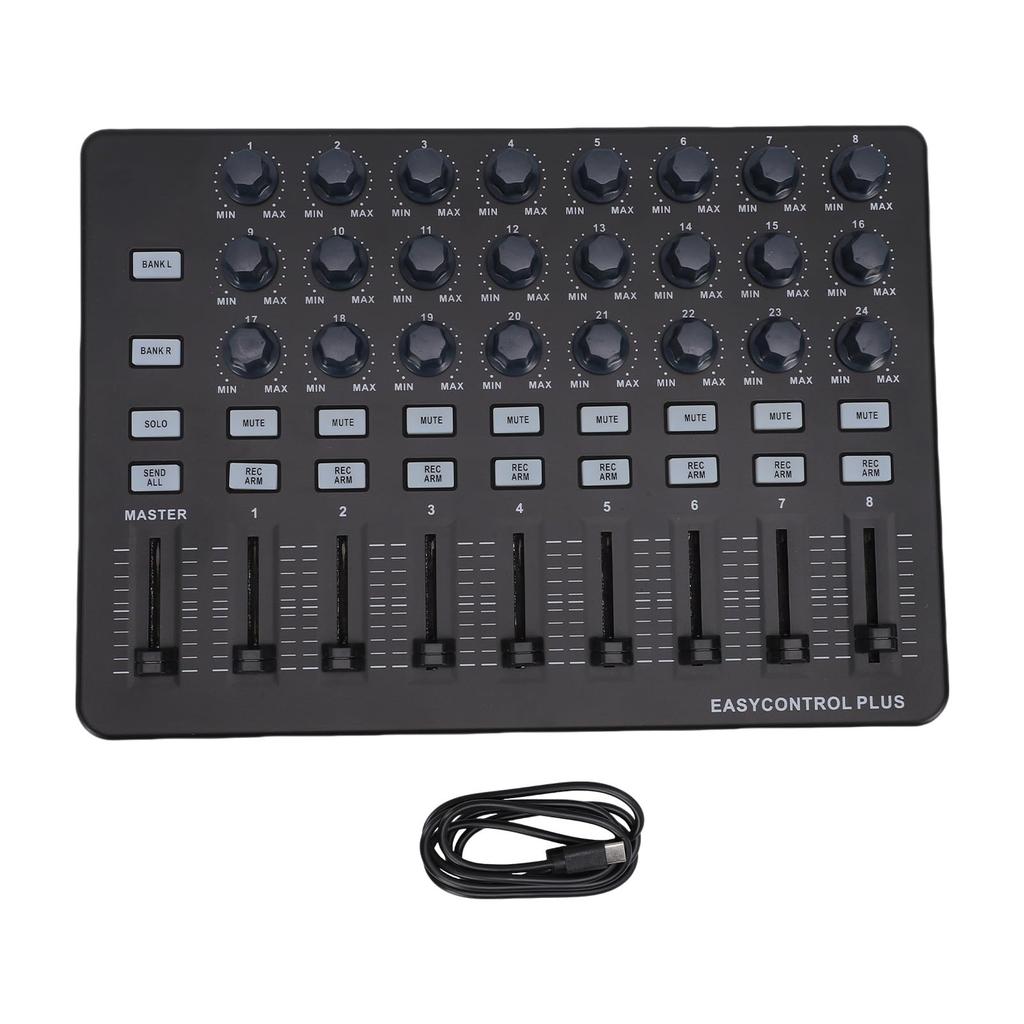 summina Portable MIDI Keyboard Controller with 24 Knobs, 9 Faders, and 18 Buttons for Music Production, Recording Studios, Composition, and Arrangemen