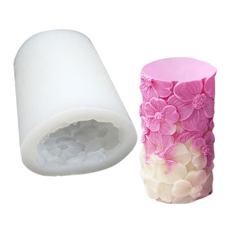 Cylinder Shaped Silicone Molds for Candle Soap Home Decoration, Art Craft, Epoxy Resin Project, Plaster Silicone Molds