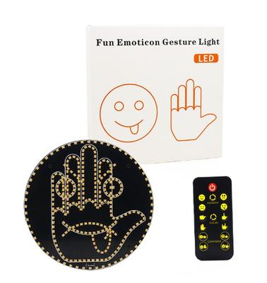 Car Finger Expression Light Remote Control Led Lighting Gesture Light Road Rage Middle Finger Gesture Palm Light Accessories