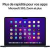 Apple - 13,6" MacBook Air M2 - RAM 8 GB - Úložiště 256 GB - Půlnoční - AZERTY - Zrepasovaný - Velmi dobrý stav