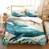 3D Tisk Podmořský Svět Povlečení, Velikost King, Povlak na přikrývku, Ložnicové povlečení, Domácí textil, Dvojitý dětský povlak na přikrývku, Dropship